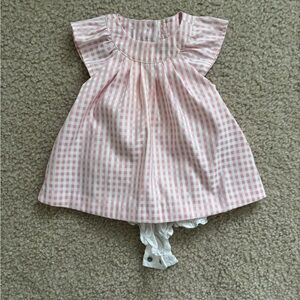 Janie and Jack Pink Checkered Baby Outfit